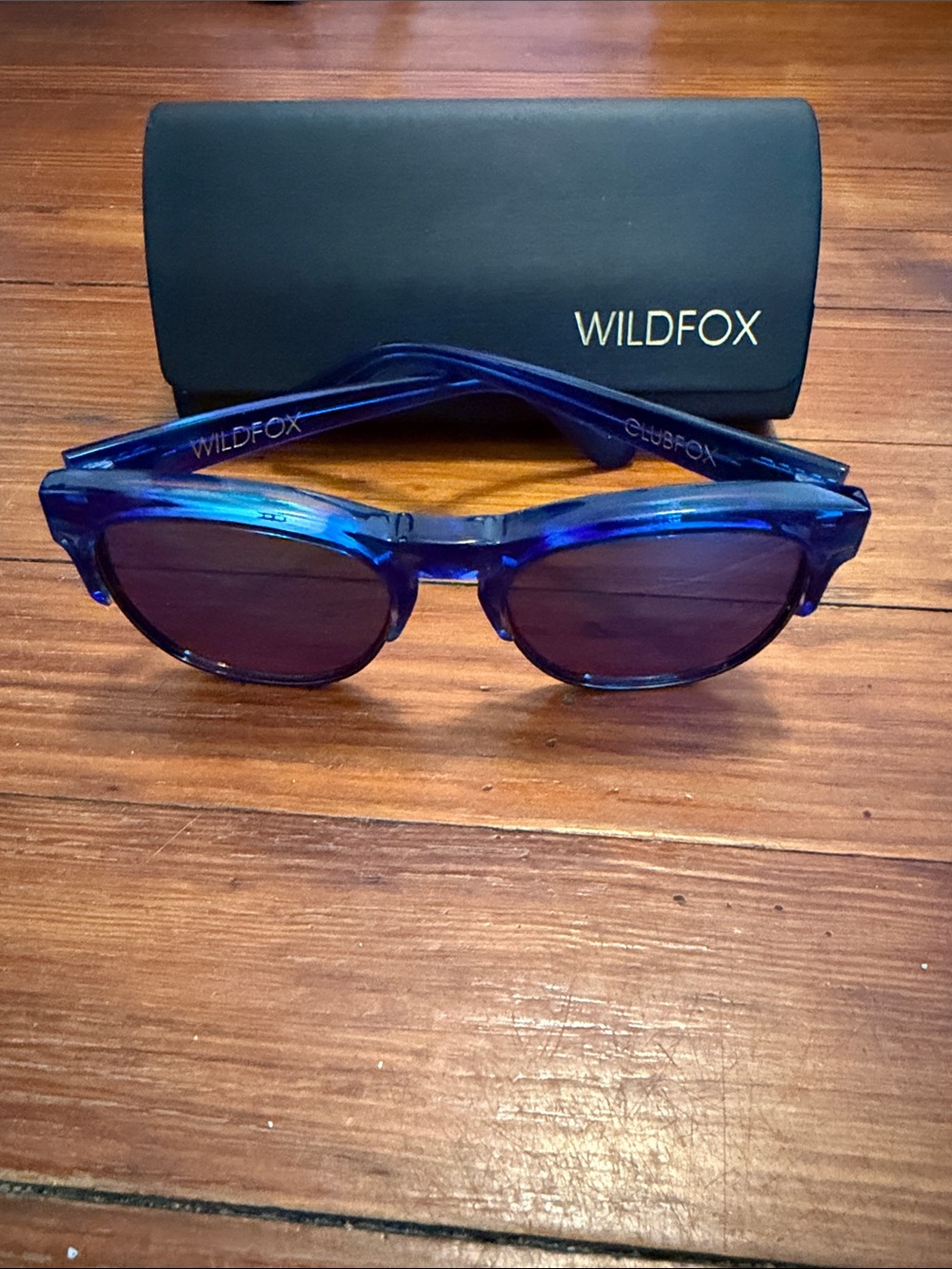 Wildfox Royal Blue Reflective Round Sunglasses